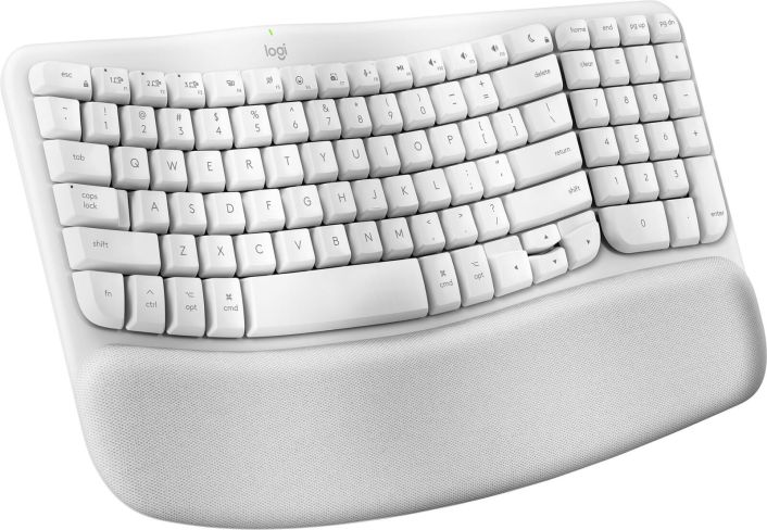 Logitech - Wave Keys for Mac Ergonomic Wireless Keyboard with Integrated Palm Rest