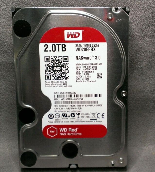 Western Digital WD Red 2TB SATA NASware 3.5" HDD WD20EFRX