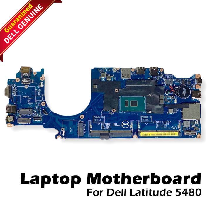 Genuine Dell Latitude 5480 Motherboard i5-7300U 2.6GHz DDR4 CDM70 LA-E081P 5Y099