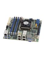MBDX10SDVTLN4FO SuperMicro X10SDV-TLN4F Single Socket FCBGA 1667 System On Chipset Intel Xeon D-1541 Processors Support DDR4 4x DIMM 6x SATA3 6.0Gb/s Mini-ITX Server Motherboard (Refurbished)