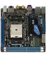 F1A75-I-DELUXE ASUS Socket FM1 AMD A75 FCH Chipset AMD A-Series/ E2-Series Accelerated Processors Support DDR3 2x DIMM 4x SATA 6.0Gb/s Mini-ITX Motherboard (Refurbished)