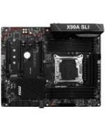 X99A SLI MSI Socket LGA 2011-3 Intel X99 Express Chipset Core i7 Extreme Edition Processors Support DDR4 8x DIMM 10x SATA 6.0Gb/s ATX Motherboard (Refurbished)