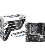 Z270M Pro4 ASRock Socket LGA 1151 Intel Z270 Chipset 7th/6th Generation Core i7 / i5 / i3 / Pentium / Celeron Processors Support DDR4 4x DIMM 6x SATA3 6.0Gb/s Micro-ATX Motherboard (Refurbished)