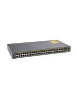 WS-C2960-48TC-L_N Cisco Catalyst 2960 48-Ports 10/100/1000Base-T RJ-45 Manageable Layer2 Rack-mountable 1U Switch with 2x Gigabit Ethernet Uplink Ports and 2x SFP Slots (Refurbished)