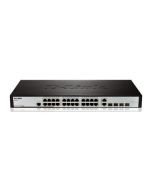 DES-3200-28P D-Link 10/100Base-TH 10/ 100/ 1000Base-T Managed Layer 2 Ethernet Switch with 24 PoE ports + 2 ports + 2 Combo (Refurbished)