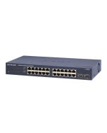 JGS524F NetGear ProSafe 24-Ports 10/100/1000Mbps RJ45 Gigabit Rackmount Switch With 2 SFP Slots (Refurbished)