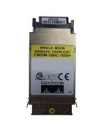 CWDM-GBIC-1550-RF Cisco 1Gbps 1000Base-ZX CWDM Single-mode Fiber 80km 1550nm Duplex SC Connector GBIC Transceiver Module (Refurbished)