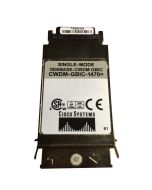 CWDM-GBIC-1470-RF Cisco 1Gbps 1000Base-ZX CWDM Single-mode Fiber 80km 1470nm Duplex SC Connector GBIC Transceiver Module (Refurbished)