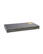 WS-C2960-48TC-L Cisco Catalyst 2960 48-Ports 10/100/1000Base-T RJ-45 Manageable Layer2 Rack-mountable 1U Switch with 2x Gigabit Ethernet Uplink Ports and 2x SFP Slots (Refurbished)