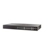 SG500X-24-K9-G5 Cisco SG500X 24-Ports 10/100/1000Base-T RJ-45 Manageable Layer3 Rack-mountable 1U and Desktop Switch with 4x SFP+ Slots (Refurbished)