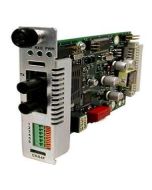 CRS4F3211-100 Transition Terminal Block 1.2 Kilometers/0.7 Miles to 1300 NM Multi-Mode (ST) 2 Kilometers/1.2 Miles for RS422/485 Point System Slide-In-Module Media Converter