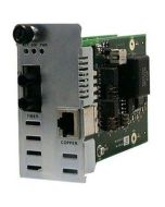 CAPTF3314-100 Transition Twisted Pair (RJ-11) 5 Kilometers/3.1 Miles to 1310 NM Single-Mode (SC) 20 Kilometers/12.4 Miles for POTS 2-Wire Line Side FXS Point System Slide-In-Module Media Converter
