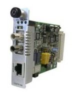 CSDTF1011-105 Transition Twisted Pair (RJ-48) 1.5 Kilometers/0.9 Miles to 850 NM Multi-Mode (ST) 2 Kilometers/1.2 Miles for Remotely Managed T1/E1 Copper to Fiber Point System Slide-In-Module Media Converter