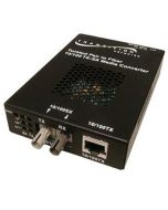 SSEFE1022-100 Transition 10Base-T or 100Base-TX (RJ45) to 10Base-FL or 100Base-FX (ST) Single-Mode 1310 NM 40 Kilometers/24.9 Miles for Speed Selectable Copper to Fiber Media Converter