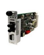 CRS4F3114-100 Transition DB-9 1.2 Kilometers/0.7 Miles to 1310 NM Single-Mode (SC) 20 Kilometers/12.4 Miles for RS422/485 Point System Slide-In-Module Media Converter