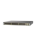WSC375048PSS1 Cisco 3750 Series 48-Ports 10/100 RJ-45 PoE Managebale Layer3 Rack-mountable 1U Stackable Ethernet Switch with 4x SFP Ports (Refurbished)