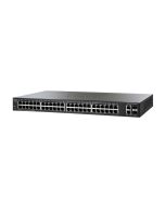 SLM2048T-NA-RF Cisco Smart SG200-50 48-Ports 10/100/1000Base-T RJ-45 Manageable Layer2 Desktop Gigabit Smart Switch with 2 x Gigabit Ethernet Uplink Ports and 2x Shared SFP Slots (Refurbished)