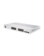 CBS250-24T-4G-JP Cisco Business CBS250-24T-4G Ethernet Switch - 24 Ports - Manageable - 3 Layer Supported - Modular - 4 SFP Slots - 25.91 W Power Consumption - Optical Fiber, Twisted Pair - Lifetime Limited  (Refurbished)
