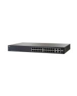 SG300-28PP-K9UK-RF Cisco SG300-28PP 28-Ports 10/100/1000Base-T RJ-45 PoE+ Manageable Layer3 Switch with 2x Shared SFP Slots (Refurbished)