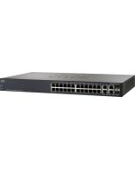 SRW2024-K9-CN Cisco Linksys 24-Ports RJ-45 10/100/1000 Gigabit Ethernet WebView Managed Switch with 2x Shared SFP Ports (Refurbished)