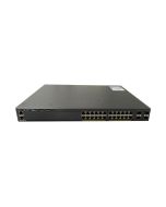 WS-C2960X-24PD-L-WS Cisco Catalyst 2960-x 24-Ports 10/100/1000Base-T RJ-45 PoE Manageable Layer2 Rack-mountable 1U Switch with 2x SFP+ Expansion Slots (Refurbished)