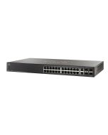 SG500-28P Cisco 28-Ports 10/100/1000 RJ-45 PoE Stackable Manageable Rack-mountable Switch with 2x SFP Ports (Refurbished)