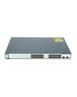 WSC375024PSS2 Cisco 3750 Series 24-Ports RJ-45 PoE Manageable Rack-mountable Switch with 2x SFP Ports (Refurbished)