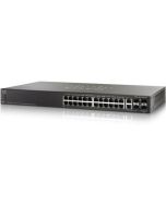 SG500X-24-K9-NA-RF Cisco SG500X-24 24-Ports 10/100/1000Base-T RJ-45 Manageable Layer3 Rack-mountable 1U and Desktop Switch with 4x SFP+ Slots (Refurbished)