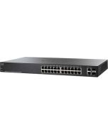 SG220-26P-K9-NA-RF Cisco SG220-26P 26-Ports 10/100/1000Base-T RJ-45 PoE+ Manageable Layer2 Desktop and Rack-mountable Gigabit Switch with 2x Gigabit Ethernet Expansion Slots (Refurbished)