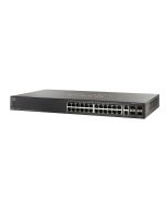 SG500-28P-K9-AU Cisco SG 500-28P 28-Ports 10/100/1000 RJ-45 PoE Stackable Manageable Rack-mountable Switch with 2x SFP Ports (Refurbished)