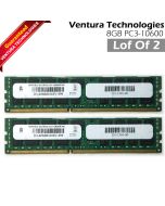 Lot X 2 Ventura D3-60MM104SV-999 2X8GB PC3-10600 ECC 2Rx4 110-1346-00 RAM Memory