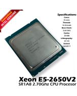 Intel Xeon E5-2650V2 8 Core 2.6GHz 20MB Smart Cache 8GT/s QPI TDP 95W SR1A8