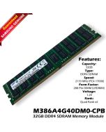 Samsung M386A4G40DM0-CPB0Q 32GB 4DRx4 PC4-2133P-LD0-10-DC0 ECC Server Memory