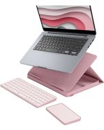 Logitech - Casa Pop-Up Desk Work From Home Kit Compact Wireless Keyboard, Touchpad - Bohemian Blush