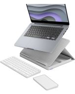 Logitech - Casa Pop-Up Desk Work From Home Kit Compact Wireless Keyboard, Touchpad - Nordic Calm